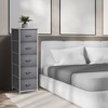 Sorbus Narrow 5 Drawers Nightstand with Steel Frame, Wood Top, Easy Pull Fabric Bins for Home, Bedroom, Office & Dorm - 2 of 4
