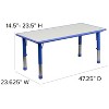 Emma and Oliver 23.625"W x 47.25"L Rectangular Plastic Height Adjustable Activity Table - image 4 of 4