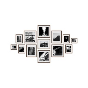 Haus and Hues Essex Gallery Wall Frame Set with Real Glass and Mat - 1 of 4