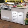 Stainless Steel Outdoor Kitchen Drawer Combo – Enclosed Built-in BBQ Access Door Cabinet for BBQ Island & Outdoor Cooking - 2 of 4