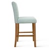 26" Portland  Upholstered Counter Height Barstool Wood(Set of 2) -Maison Boucle - 4 of 4