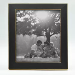 8" x 10" Single Photo Frame Black/Brass - Threshold™