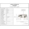 Urban Ambiance Luxury Craftsman Bath Light 7''H x 12.25''W,  Brushed Nickel Finish,  Houston Collection, UHP4291 - 3 of 4