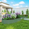 Outsunny 2PCS Galvanized Raised Garden Bed, 7' x 3' x 1' Raised Beds for Gardening with Metal Plant Stakes - 2 of 4