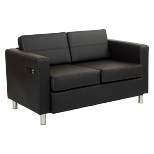 Atlantic Loveseat with Dual Charging Station Black - OSP Home Furnishings