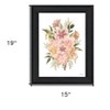 HomeRoots Peachy Petals Black Framed Print Wall Art - 3 of 4