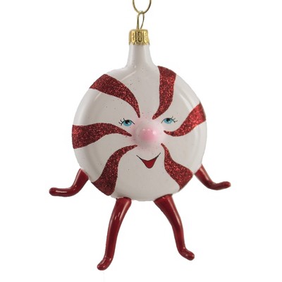 Italian Ornaments 5.0" Dancing Peppermint  Candy Ornament Italian Sweet  -  Tree Ornaments