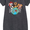 Girls' - Paw Patrol - Earth Day Globe Graphic Short Sleeve Fleece Dress - 2 of 4