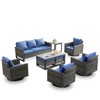 POCASSY 9 Pieces Patio Furniture Set, Outdoor Sofa Couch Patio Set with Swivel Chair and Coffee Table, Luxury Outdoor Conversation Set for Deck Garden - 2 of 4