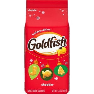 Goldfish Holiday Shapes Cheddar Crackers Bag - 6.6oz - 1 of 4
