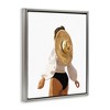 Stupell Industries Woman Draped Sun Hat Tropical Summer Vacation Floating Frame Canvas Art, Gray, 25" x 31" - 2 of 4
