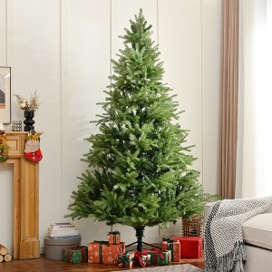 Whisen Premium 7FT Spruce Full PE Christmas Tree Unlit Hinged Branches With Foldable Metal Stand - 1 of 4