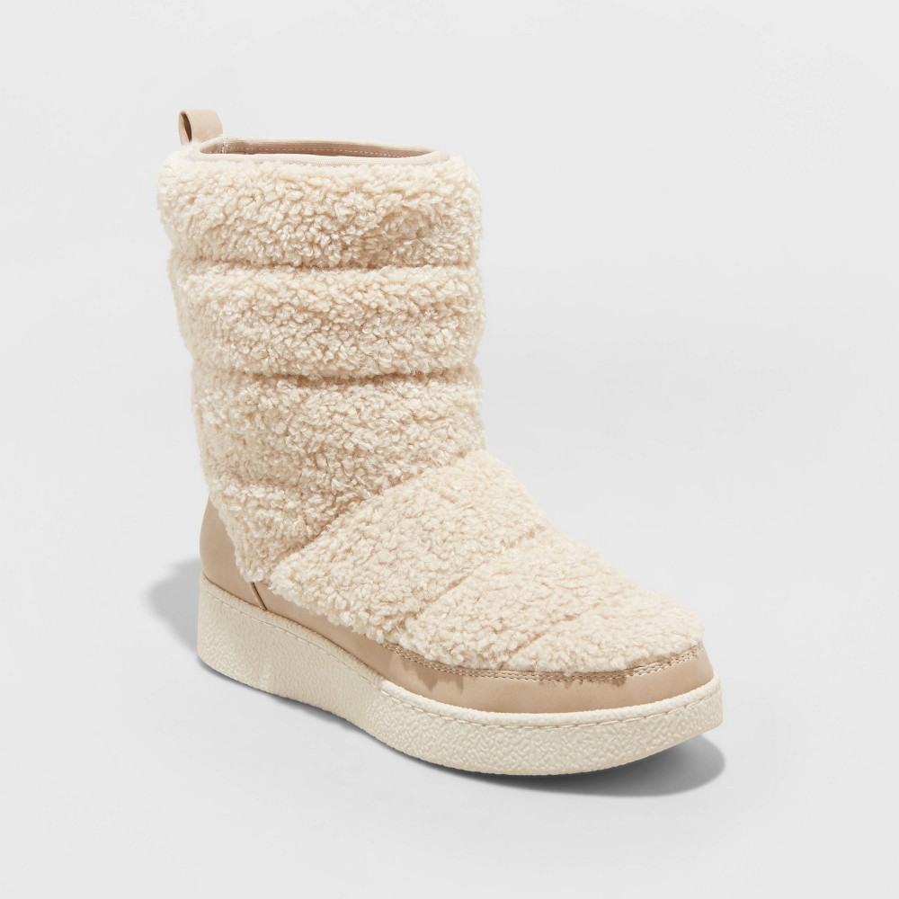 Women's Bertie Winter Boots - A New Day Taupe 9.5, Brown