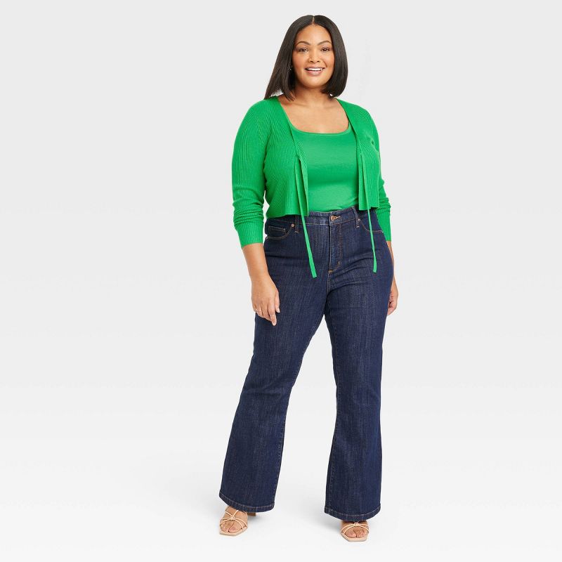 Women's High-Rise Relaxed Flare Jeans - Ava & Viv™, 3 of 6