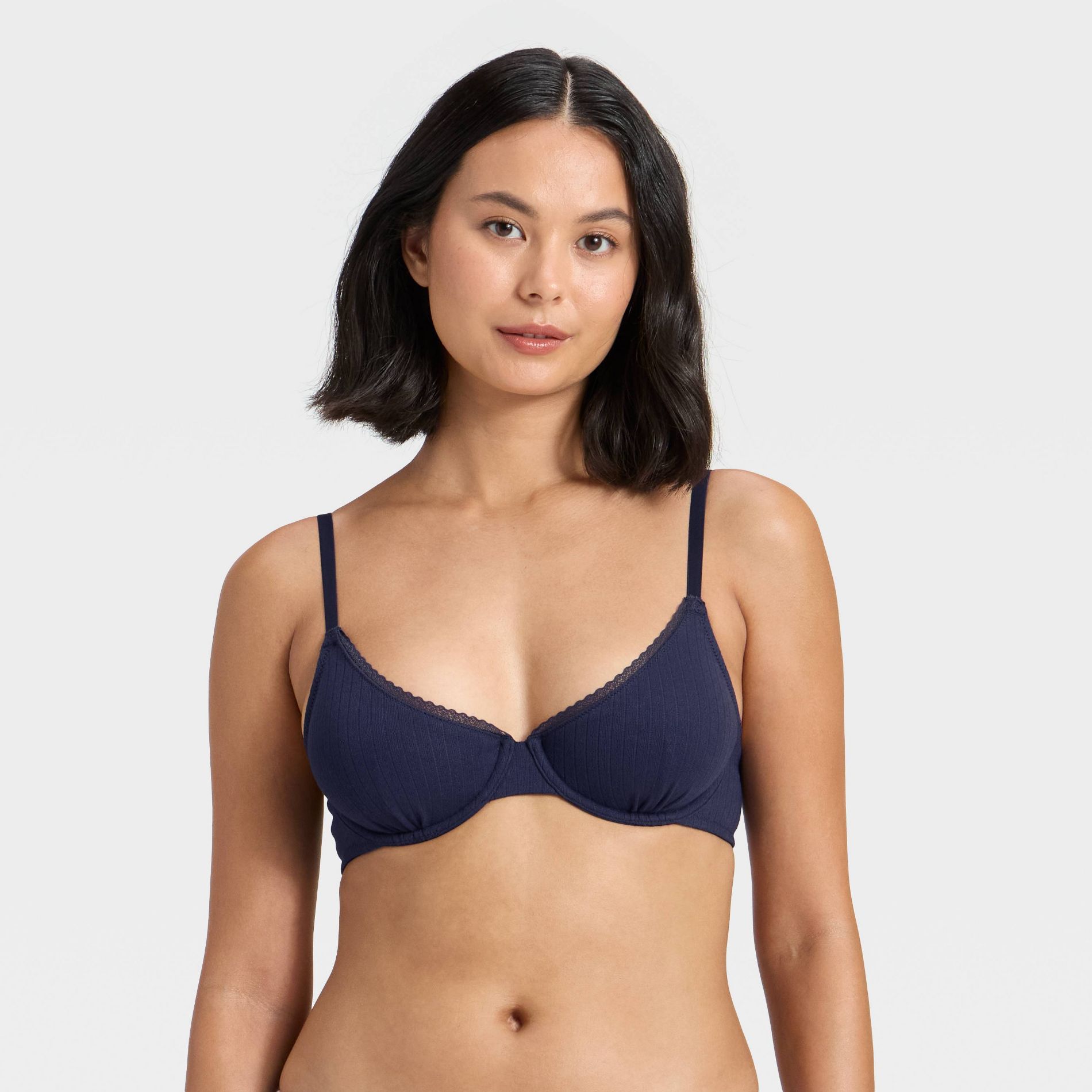 Women's Unlined Demi Bra - Wild Fable™ Navy Blue 34C