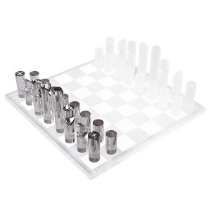 OnDisplay 3D Luxe Acrylic Smoke & Frost Luxury Laser-Cut Chess Set - 1 of 4