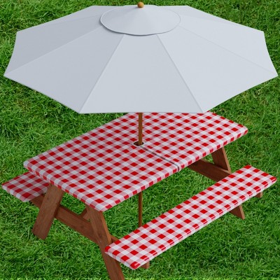 Tablecloth With Hole For Umbrella Vinyl With Flannel Back
  by SORFEY