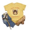Simply Sage Market Women's Coquette Girl Who Loves Football Short Sleeve Garment Dyed Tee - 3 of 4