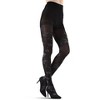 Memoi Women's Wild Floral Opaque Nylon Tights Black S-M - 2 of 4