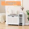 Cat Litter Box Enclosure Furniture With Entryway Bench, Hidden Litter Box With Scratch Pad, Wooden Indoor Cats Washroom, Farmhouse Cat House - 2 of 4