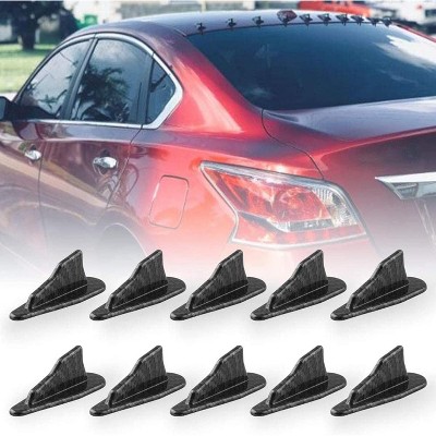10pcs/Set Diffuser Shark Fin Kit Compatible with Spoiler Roof Wing Air  Generator Carbon Fiber Pattern