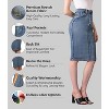 Women's Stretch Denim Skirt - Destructed Mini & Pencil Skirts with Functional Pockets Sk22890-potassium - 2 of 4