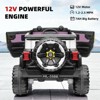 Jojoka 12V Ride on Truck 2 Seater 4WD Off-Road Car with Remote Control for Kids,Decor Spare Tire, 25W Dual Motor Ride On Toys - 4 of 4
