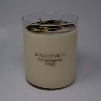 19oz Glass Jar 2-Wick Paradise Vanilla Candle - Room Essentials™