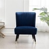 Roundhill Furniture Elon Contemporary Velvet Upholstered Accent Chair, Blue - 3 of 4