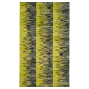 Green/Charcoal Abstract Woven Area Rug - (5