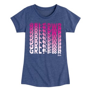 Girls' - Barbie - Girl Power in Illusion Wave Fitted Short Sleeve Graphic T-Shirt - 1 of 4