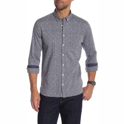 Men's M√©lange Print Button Down Shirt - Lindbergh