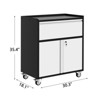 GustoWave 2 Door Metal Tool Storage Cabinet with Wheels, Locking Steel Rolling Tools Chest Garage Storage Cabinet with Adjustable Shelf - 2 of 4