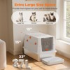 JOEJOY Premium Stainless Steel Litter Box, Triple Filter System & Charcoal Deodorizer, Extra Large Enclosed Potty Tray for Fat Cats & Multiple Cats - 3 of 4