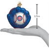 Old World Christmas Blown Glass Ornament for Christmas Tree, Chicago Cubs Baseball Mitt (with OWC Gift Box) - 4 of 4