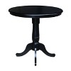 36" Round Top Pedestal Table Black - International Concepts - 2 of 4