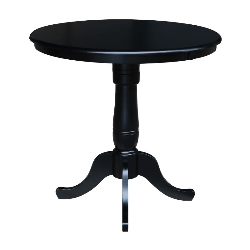 36" Round Top Pedestal Table Black - International Concepts, 3 of 6