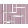 Bookshelf, Bookcase, Etagere, 72"h, Office, Bedroom, Clear Tempered Glass, White Metal, Contemporary, Modern - 3 of 4