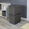 8 Pack Large Storage Bin, 18 Gallon Plastic Storage Container with Snap-on Lid, Light Blue - 3 of 4