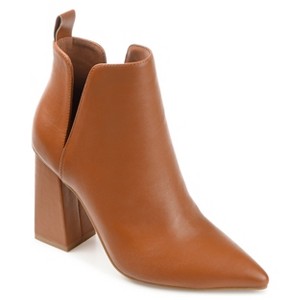 Journee Collection Womens Neima Pointed Toe Block Heel Ankle Booties - 1 of 4