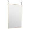 vidaXL Gold Door Mirror - Minimalistic Glass and Aluminum Wall-Mountable Decorative Mirror for Bedroom, Living Room, Corridor - 19.7"x31.5" Size - 3 of 4