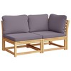 vidaXL 8 Piece Patio Lounge Set with Cushions Solid Wood Acacia - 3 of 4