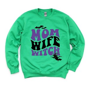 Simply Sage Market Women's Graphic Sweatshirt Mom Wife Witch Colorful Puff Print - 1 of 4