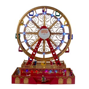 Northlight 20" LED lighted and Musical Santa Christmas Ferris Wheel - 1 of 4