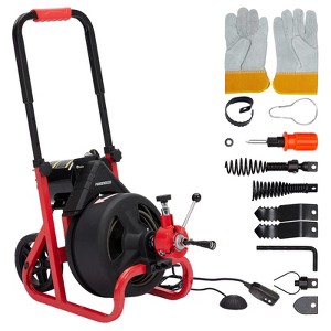 Auto-Feed Drain Cleaner Machine,Electric Drain Auger Professional for 2 to 4 Inch Pipes,with 6 Cutters,Drain Auger Cleaner Sewer Snake - 1 of 4