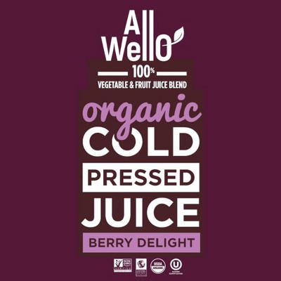 Allwello Berry Delight Organic Cold Pressed Juice - 32 fl oz