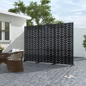 Durable Black Brick Screen: 71.37" x 35.1", Galvanized Steel, Indoor and Outdoor - 1 of 4