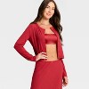 Women's Variegated Ribbed Pajama Cardigan - Auden™ - 3 of 3