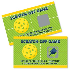 Big Dot of Happiness Let’s Rally - Pickleball - Birthday or Retirement Party Game Scratch Off Cards - 22 Count - 1 of 4