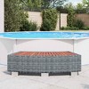 vidaXL Spa Step Gray Poly Rattan 36.2"x17.7"x9.8" - 2 of 4